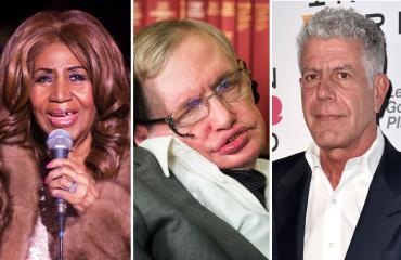 Aretha Franklin, Stephen Hawking ja Anthony Bourdain